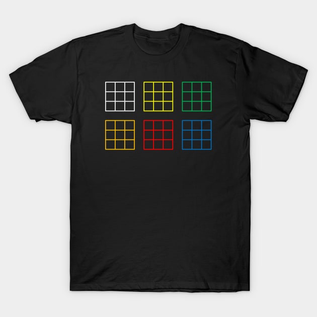 Rubik's Cube All Views T-Shirt by inotyler